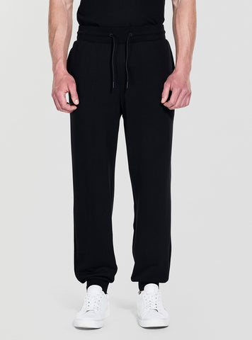 GUESS Mens Black Mentore Cuffed Active Pant Z5YB01KCE91 Front View