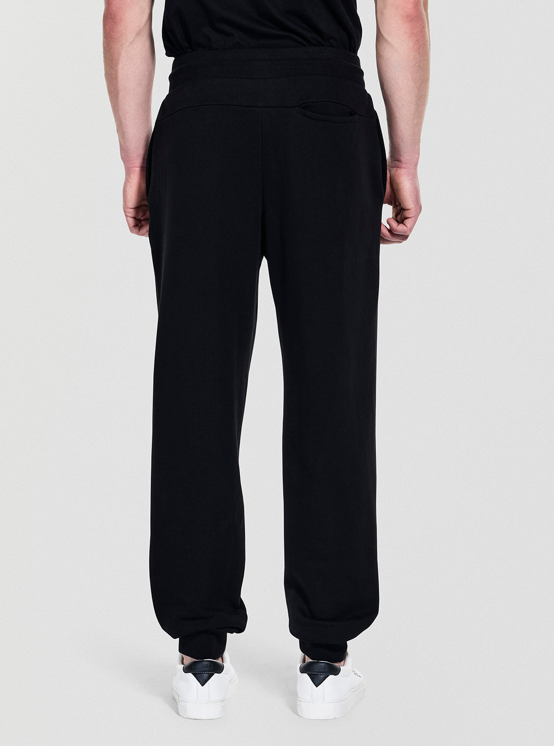 GUESS Mens Black Mentore Cuffed Active Pant Z5YB01KCE91 Back View