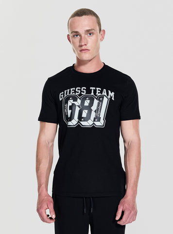 GUESS Mens Black Mentore Active T-Shirt Z5YI00I3Z14 Front View