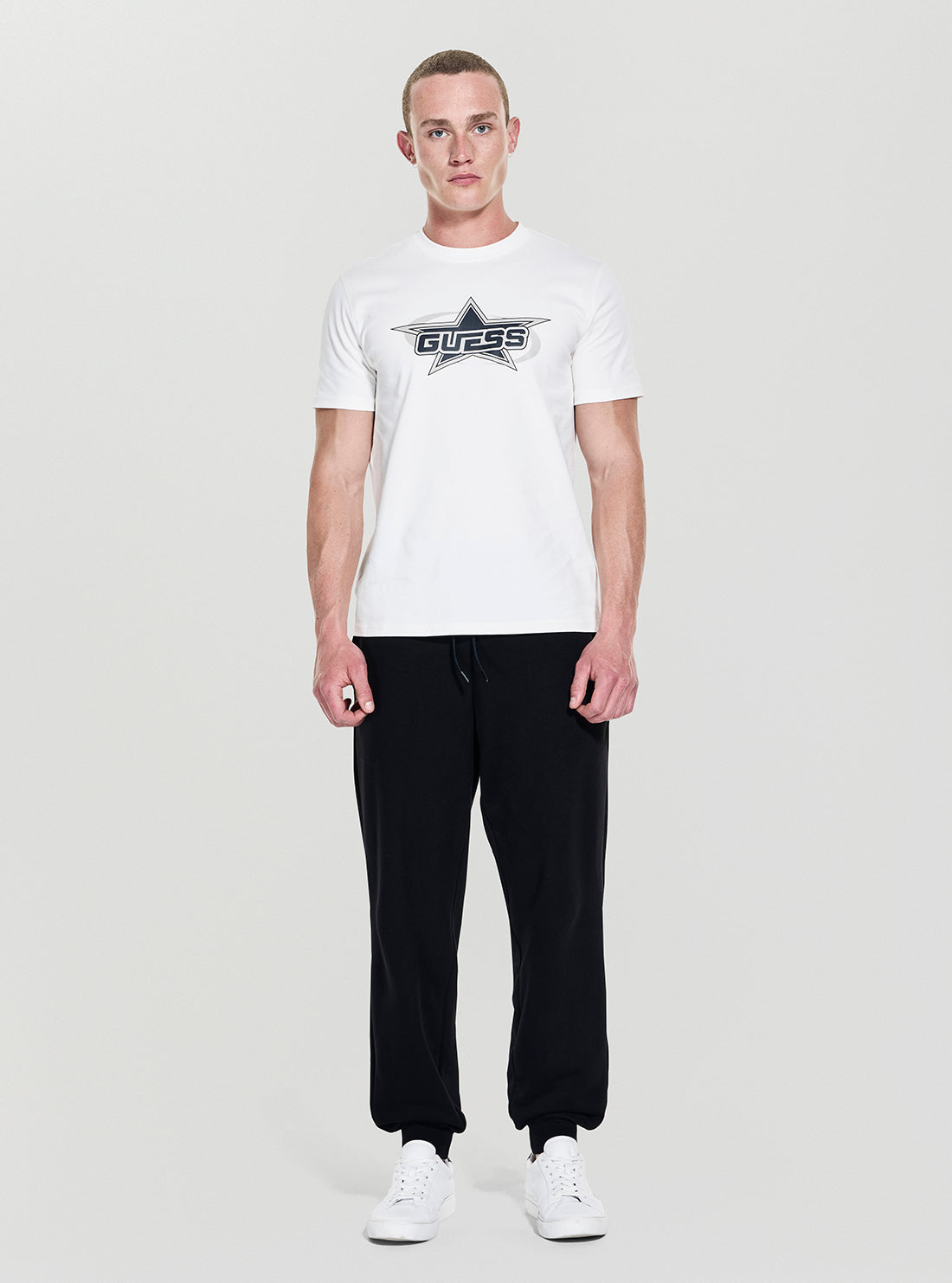 GUESS Womens White Nello Active T-Shirt Z5YI02I3Z14 Full View