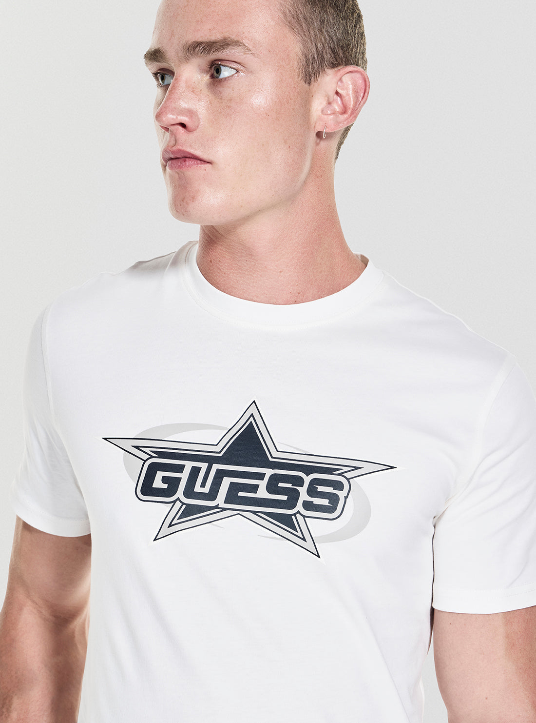 GUESS Womens White Nello Active T-Shirt Z5YI02I3Z14 Detail View