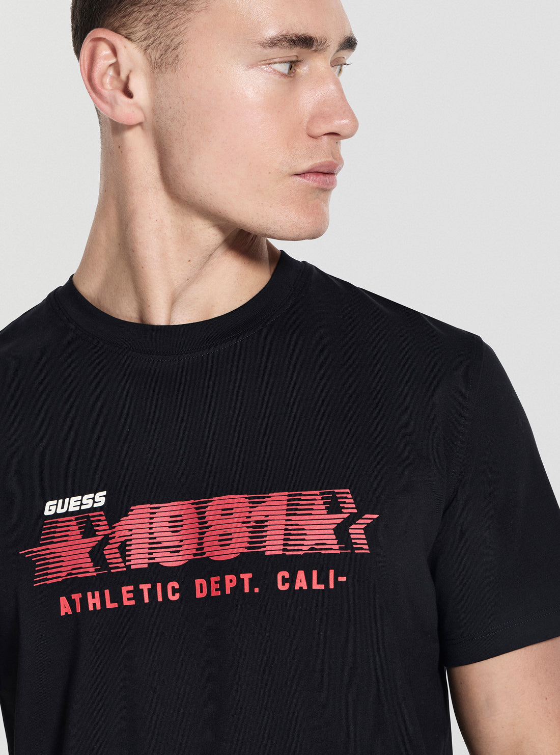 GUESS Mens Black Adelmo Logo Active T-Shirt Z5YI19I3Z14 Detail view