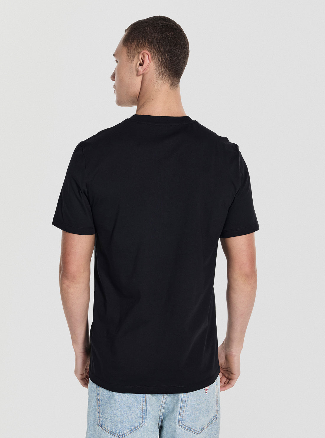 GUESS Mens Black Adelmo Logo Active T-Shirt Z5YI19I3Z14 Back View
