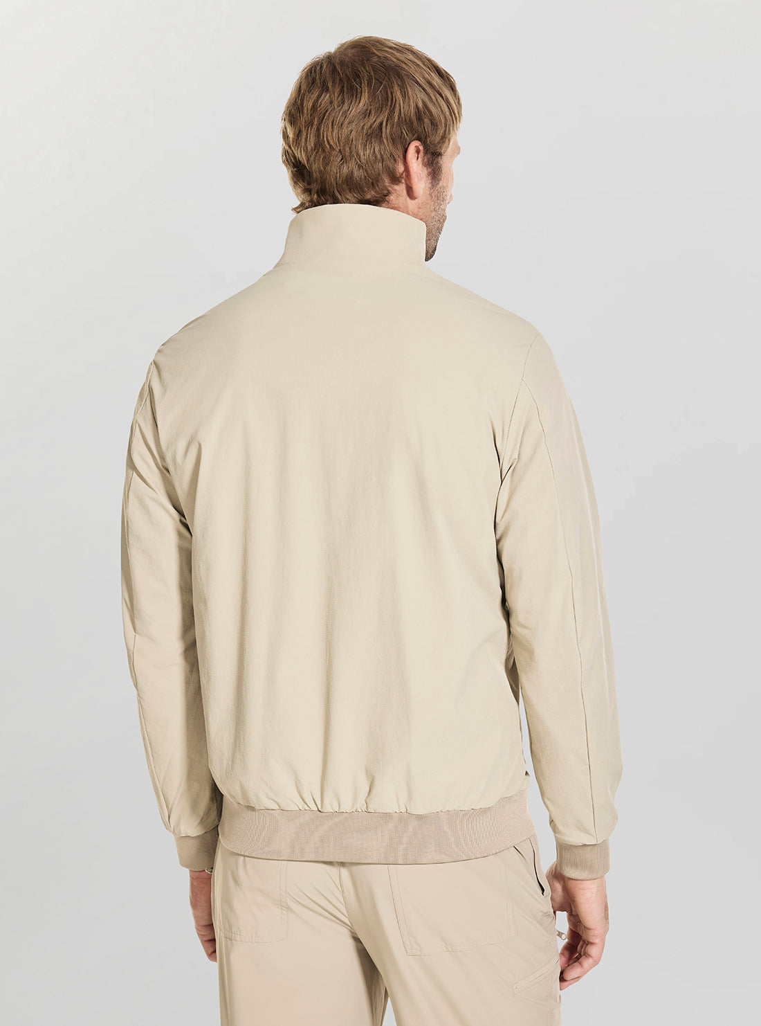 GUESS Mens Impact Grey New Amos Active Jacket Z5YL07WH2H0 Back View