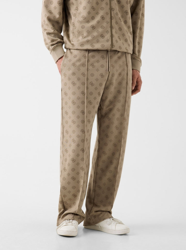 GUESS Mens Impact Grey Logo Ovidio Printed Pants Z6GB03K2850 Front View