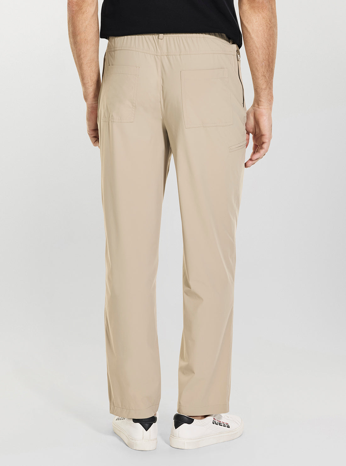 GUESS Mens Grey Ottavio Chino Active Pants Z6GB08W1996 Back View
