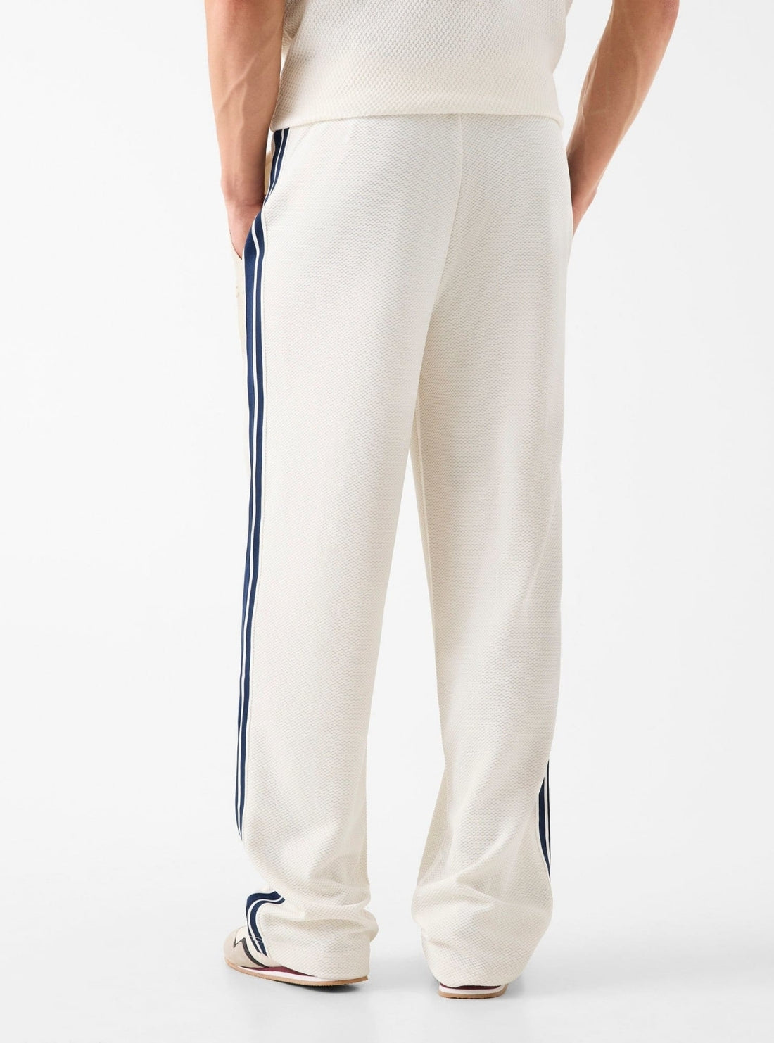 GUESS Mens White Spiros Straight Leg Pants Z6GB14K3211 Back View