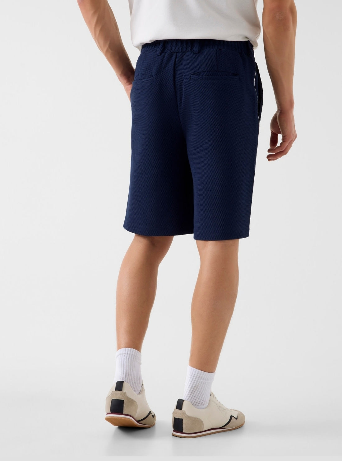 GUESS Mens Silk Blue Spiros Shorts Z6GD11K3210 Back View