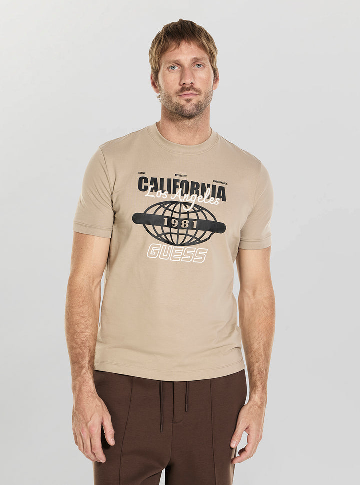 GUESS Mens Impact Grey Iginio T-Shirt Z6GI11K2861 Front View