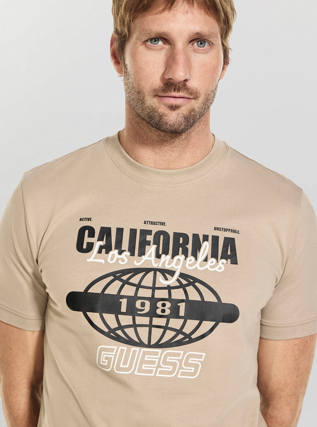 GUESS Mens Impact Grey Iginio T-Shirt Z6GI11K2861 Detail View