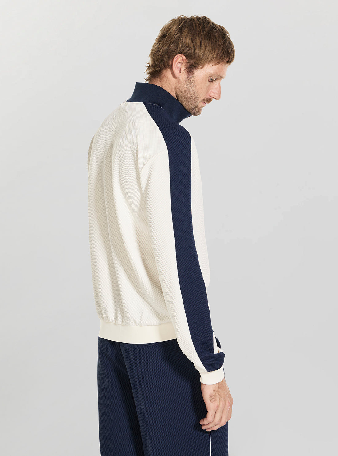 GUESS Mens White Spiros Half-Zip Active Sweatshirt Z6GQ30K3213 Back View