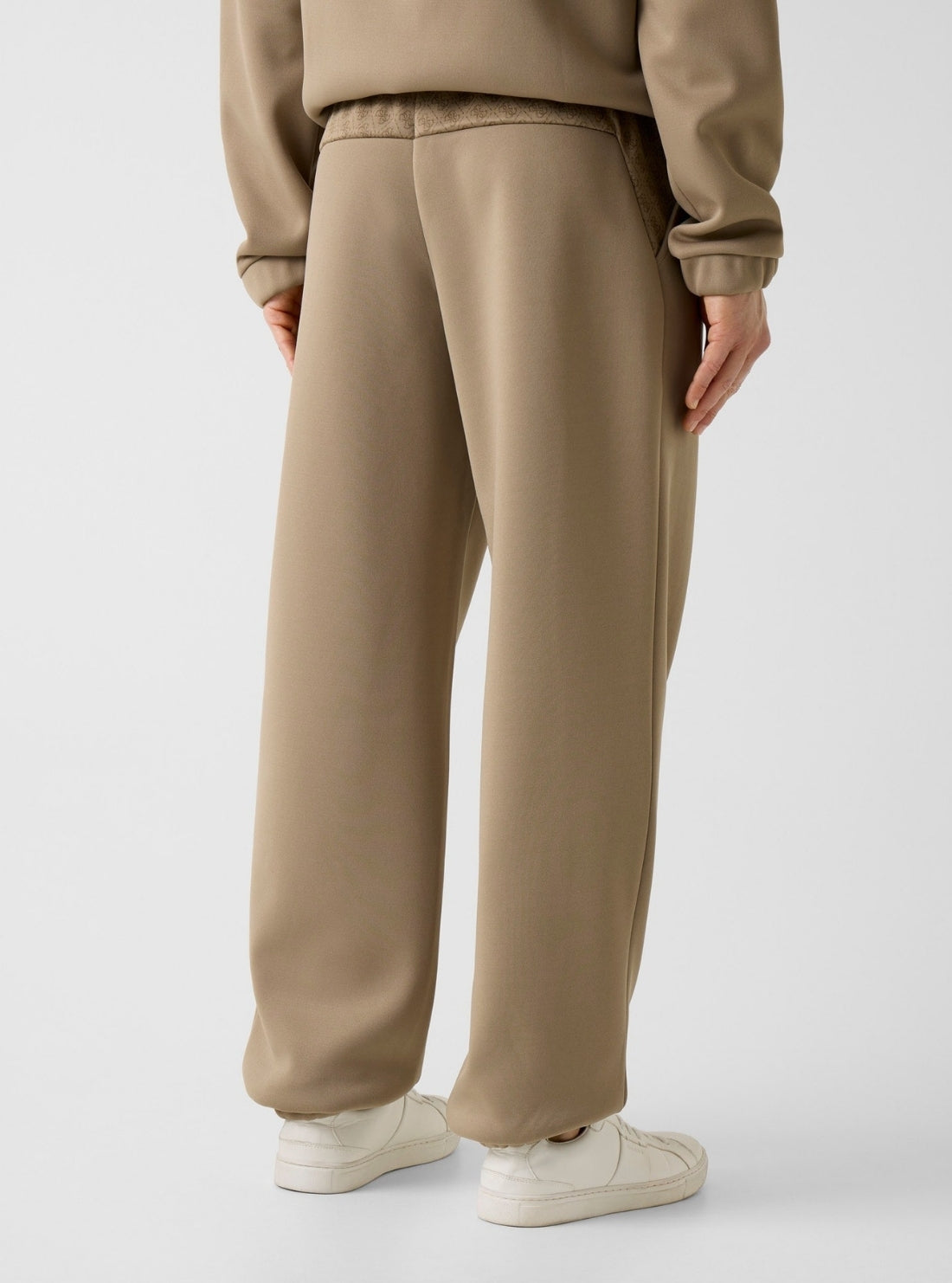 GUESS Womens Beige Anoki Active Cuffed Pants Z6RB09KD472 Back View