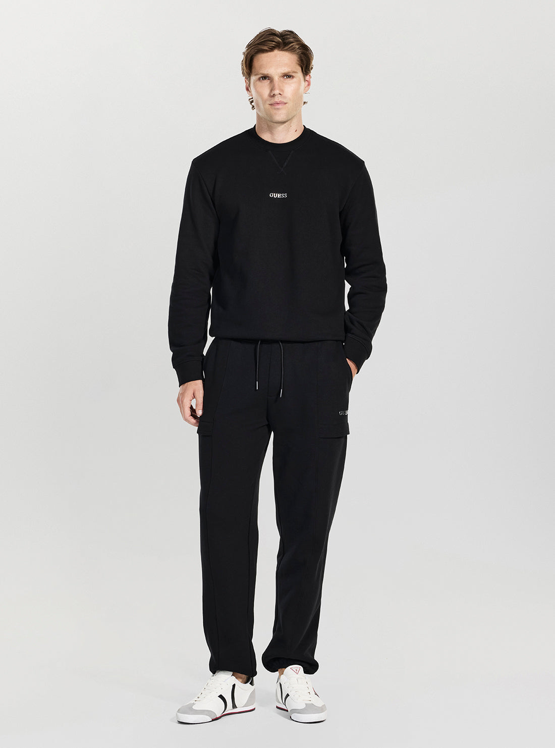 GUESS Mens Black Marzio Active Cargo Pant Z6RB11KAIJ1 Full View