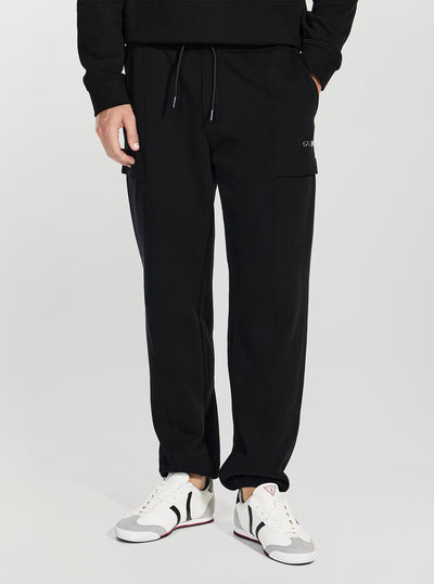 GUESS Mens Black Marzio Active Cargo Pant Z6RB11KAIJ1 Front View