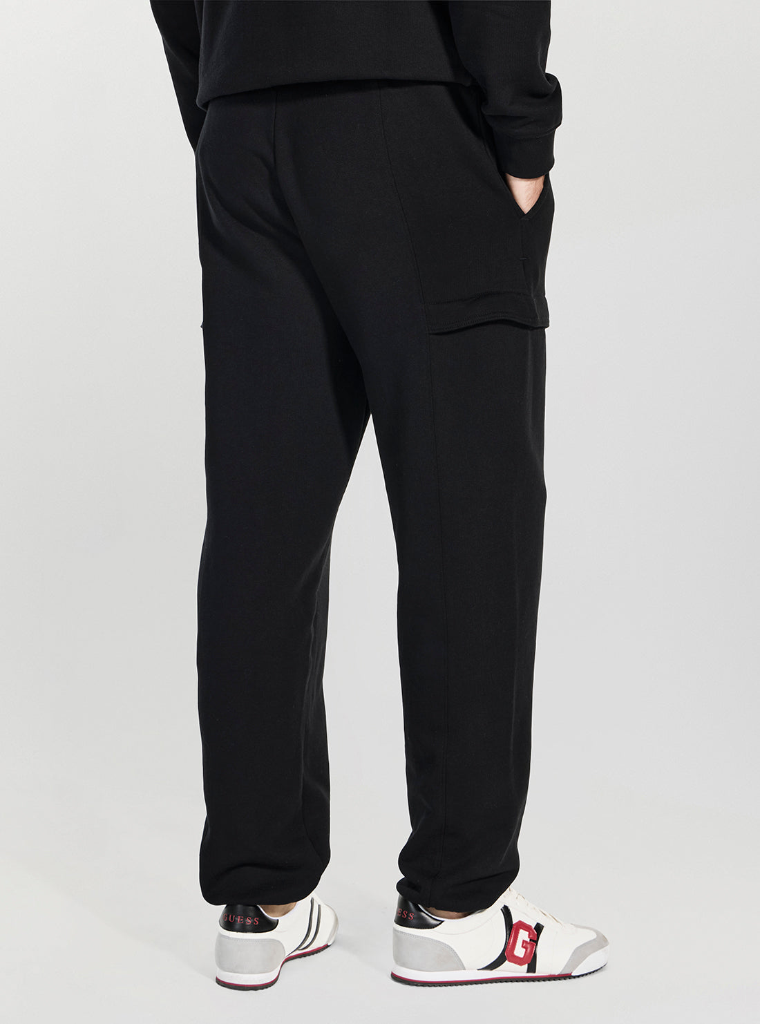 GUESS Mens Black Marzio Active Cargo Pant Z6RB11KAIJ1 Back View