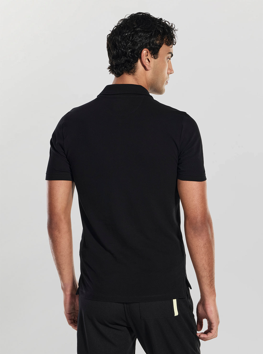 GUESS Mens Black Moki Active Polo Shirt Z6RP01K9WF1 Back View