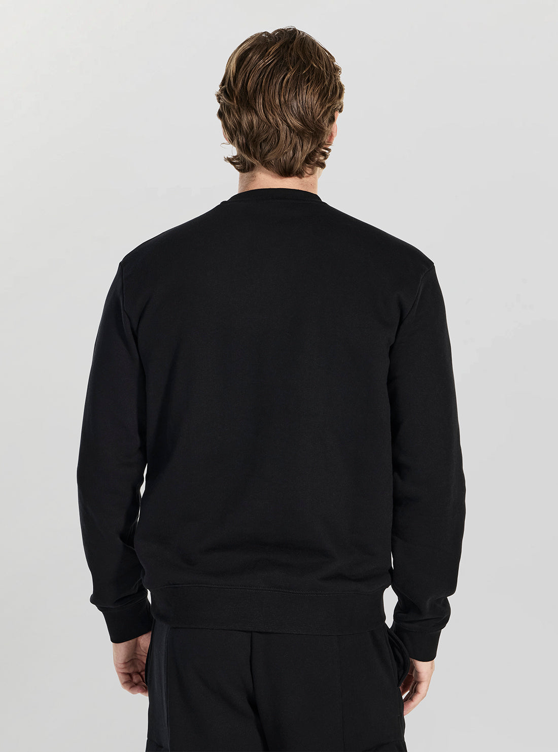 GUESS Mens Black Marzio Active Sweatshirt Z6RQ19KAIJ1 Back View