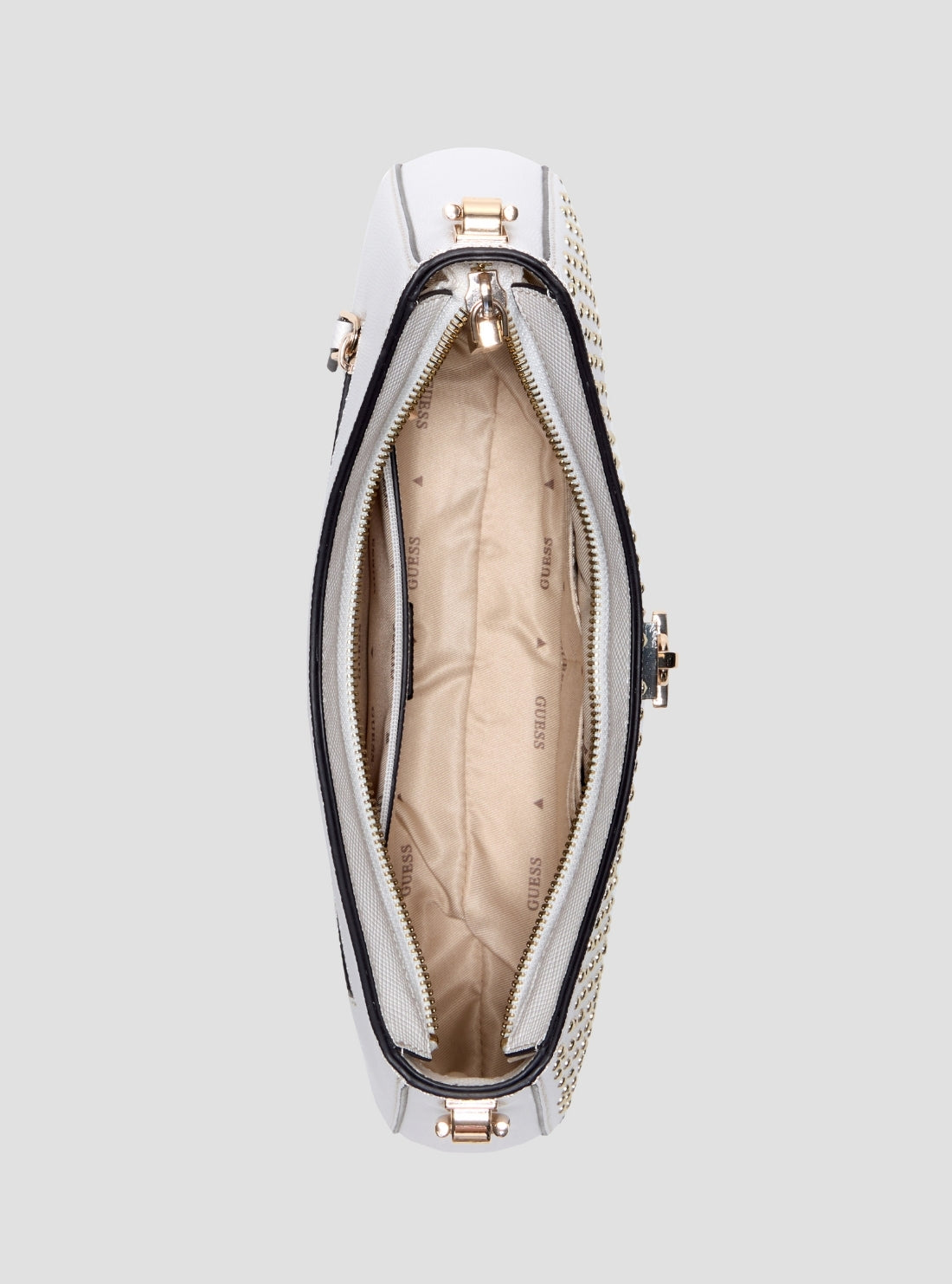 GUESS Womens White Patsie Shoulder Bag ZE991918 Inside View