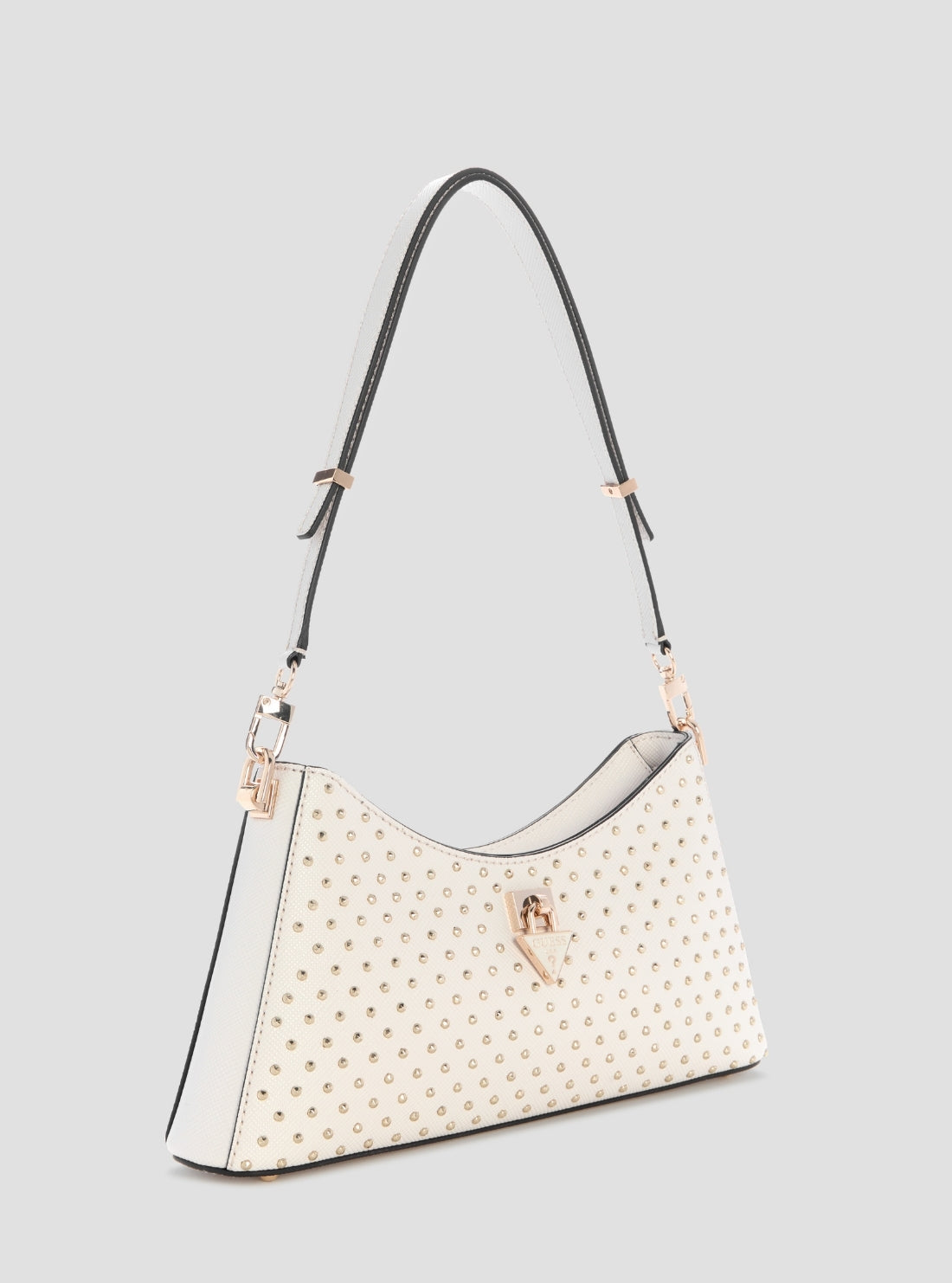 GUESS Womens White Patsie Shoulder Bag ZE991918 Side View