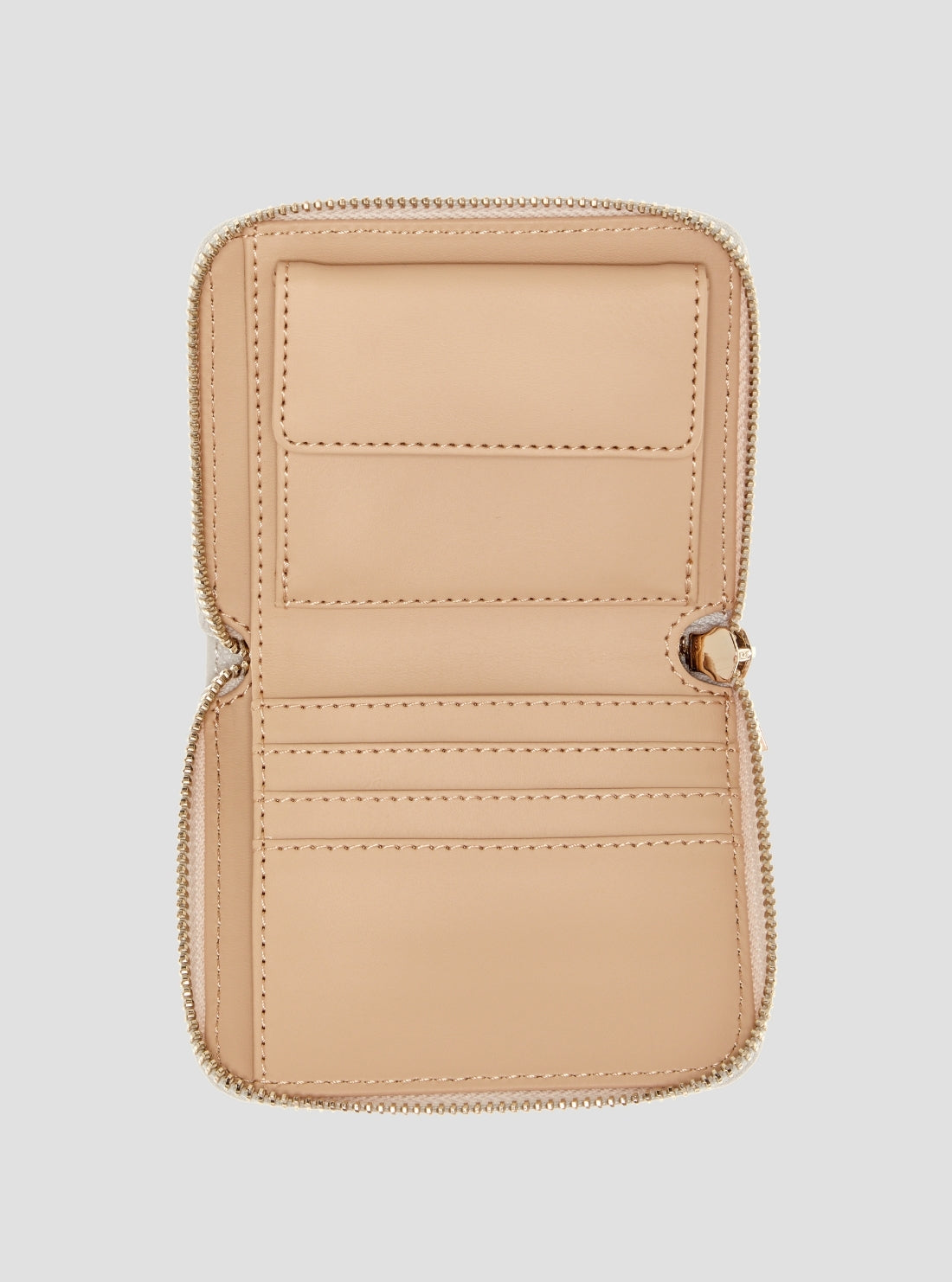 GUESS Womens Taupe Laurel Small Zip Around Wallet ZG7459137 Inside View