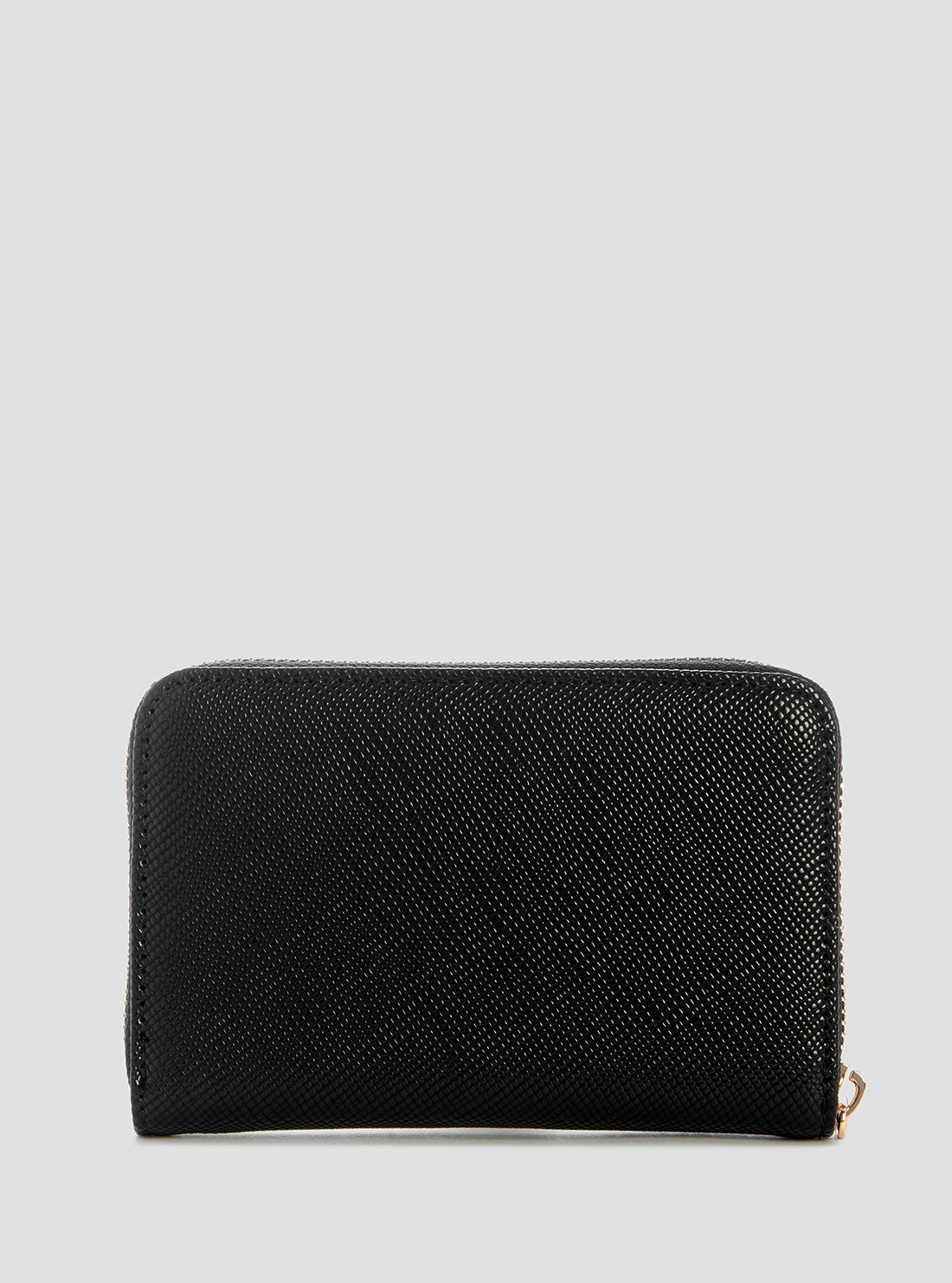 GUESS Womens Black Laurel II Medium Zip Around Wallet Back View