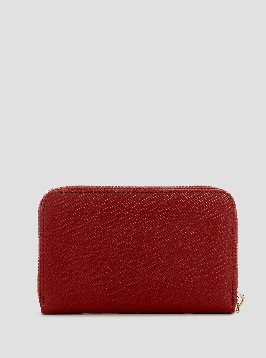 GUESS Womens Red Laurel Medium Zip Around Wallet Back View