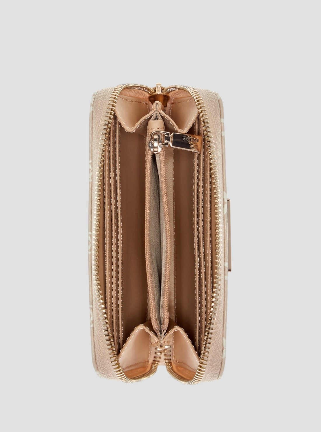 GUESS Womens Beige Laurel Medium Zip Around Wallet ZG7459140 Inside View