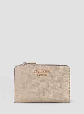 GUESS Womens Beige Laurel Zip Around Card Case ZG7459156 Front View