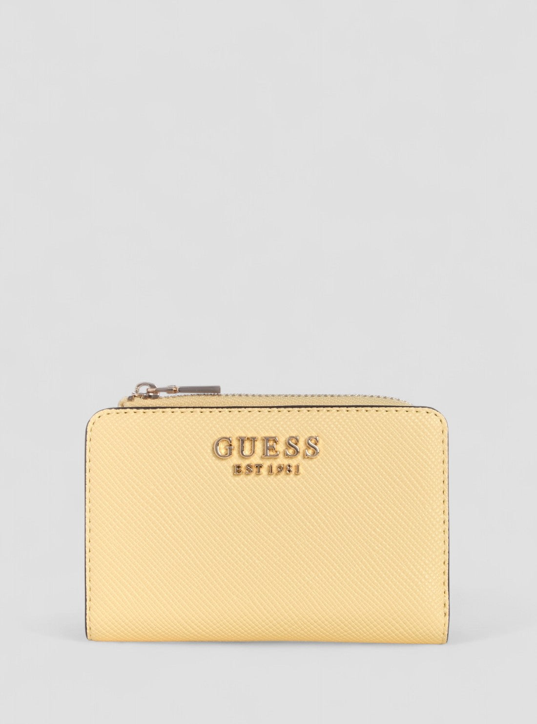 GUESS Womens Yellow Laurel Zip-Around Card Case ZG7459156 Front View