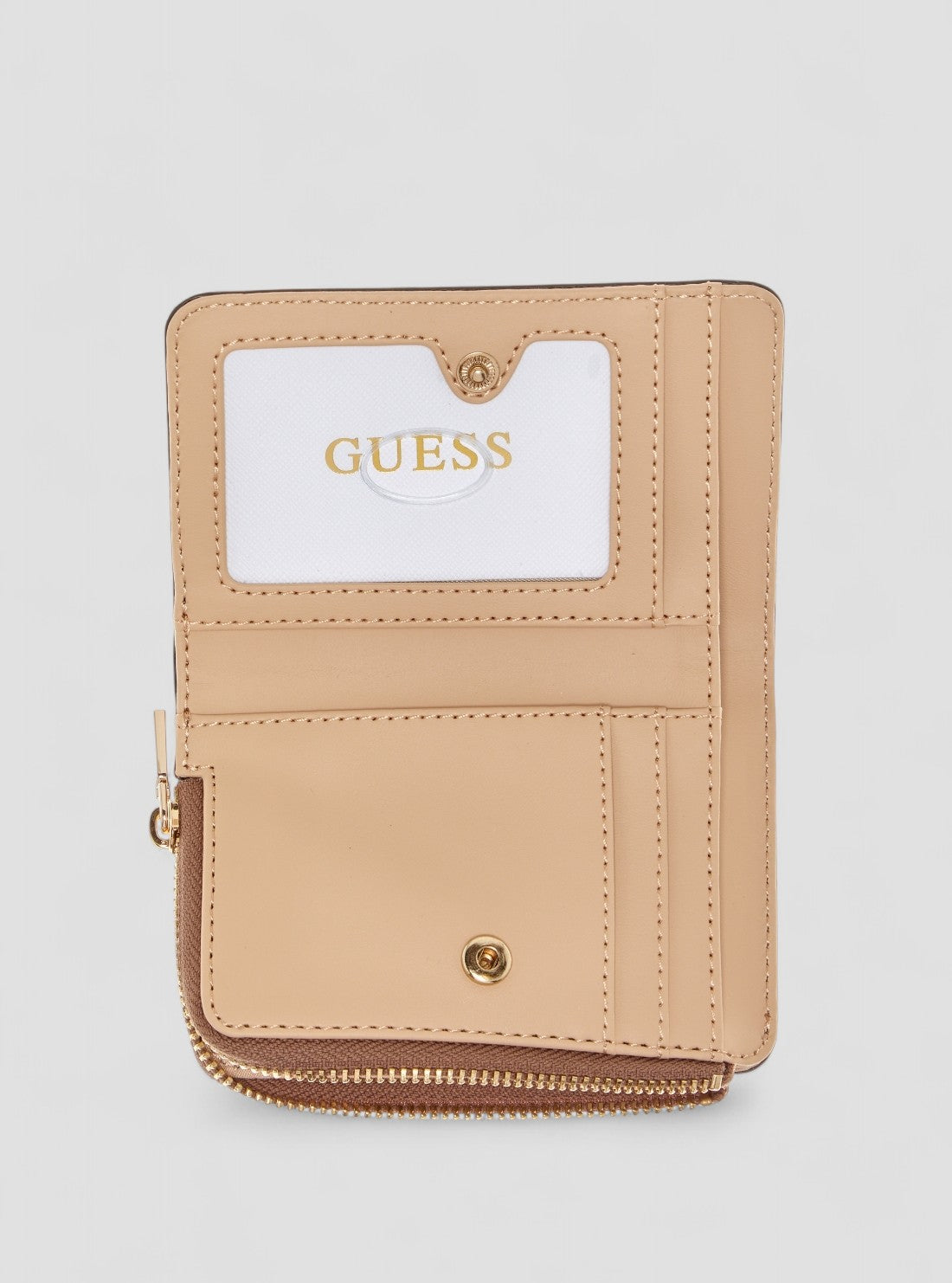 GUESS Womens Yellow Laurel Zip-Around Card Case ZG7459156 Inside View