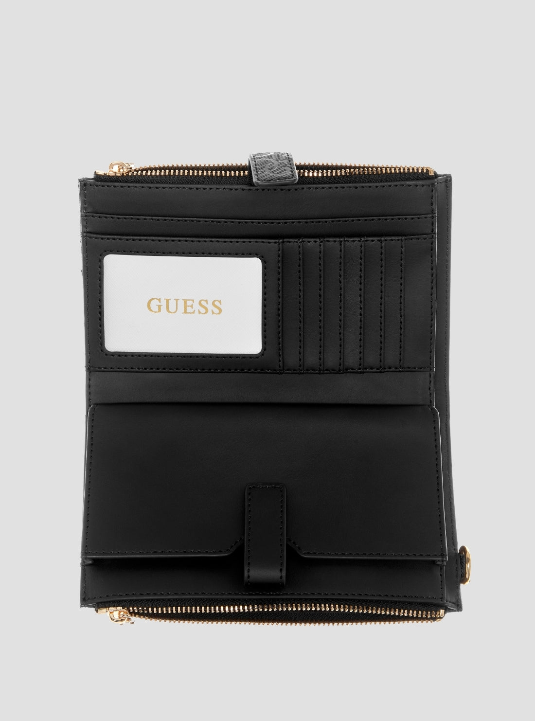 GUESS Womens Black Laurel II Double Zip Organiser ZG7459157 Inside View