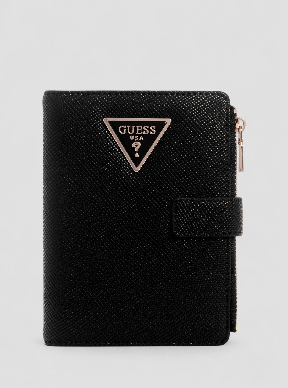 GUESS Womens Black Laurel Passport Case ZG7459158 Front View