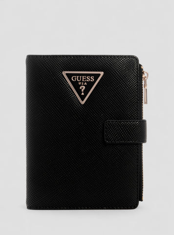 GUESS Womens Black Laurel Passport Case ZG7459158 Front View