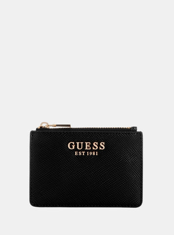 GUESS Womens Black Laurel Credit Card Case ZG7459505 Front View