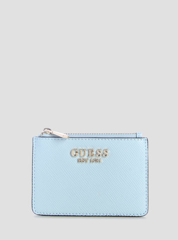 GUESS Womens Blue Laurel Credit Card Case ZG7459505 Front View