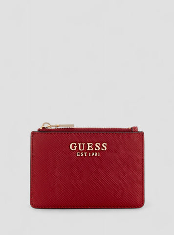 GUESS Womens Red Laurel Credit Card Case ZG7459505 Front View
