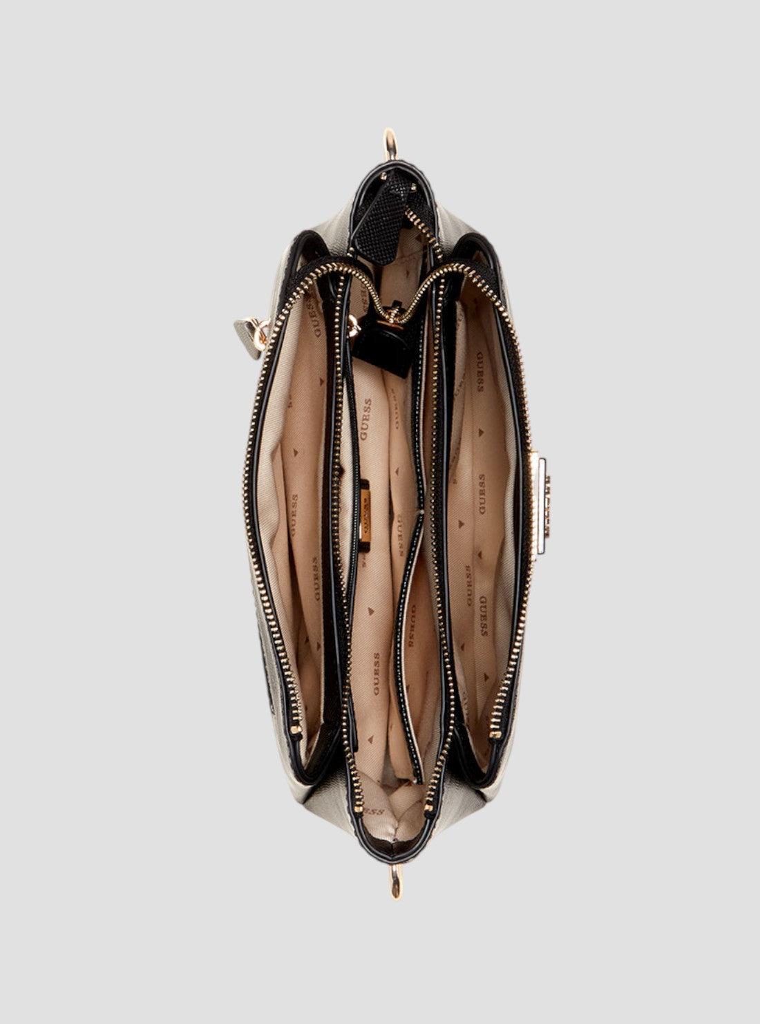 GUESS Womens Black Noelle Crossbody Bag ZG787912 Inside View