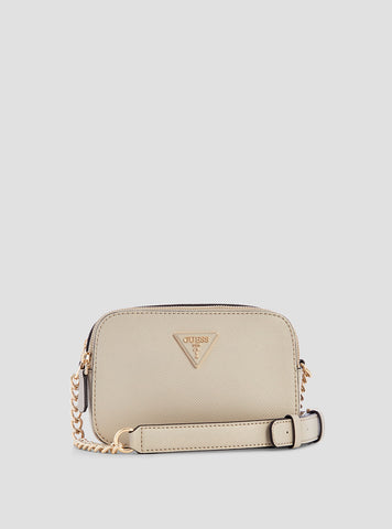 GUESS Women's Taupe Noelle Crossbody Camera Bag ZG787913 Front View