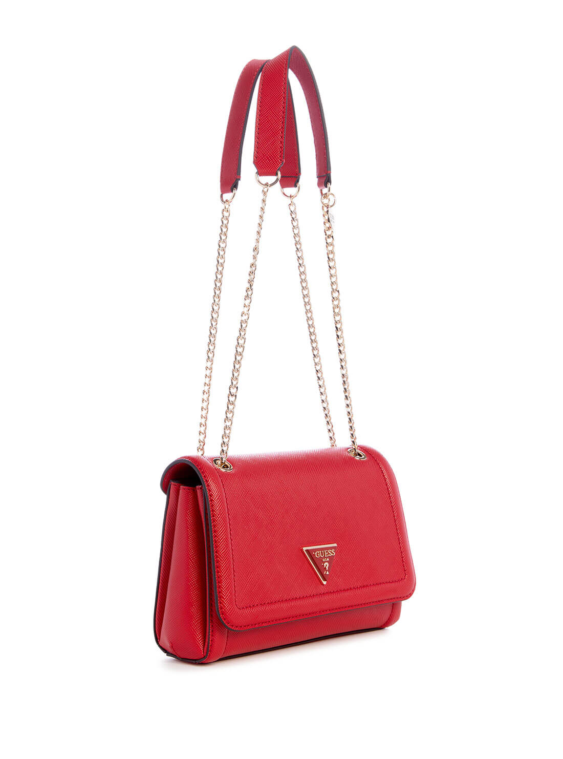 Women's Red Noelle Convertible Crossbody Bag side view