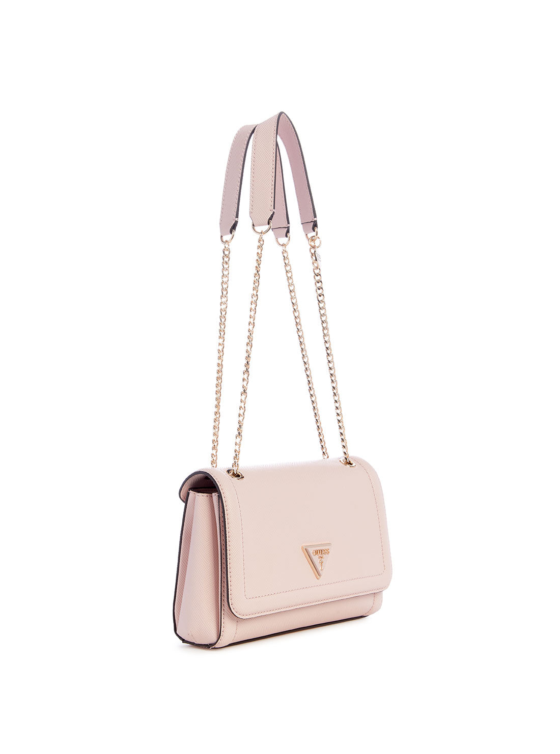 GUESS Pink Noelle Crossbody Flap Bag side view