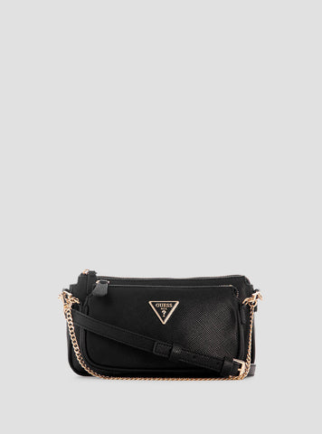 Black Noelle Double Crossbody Pouch Bag