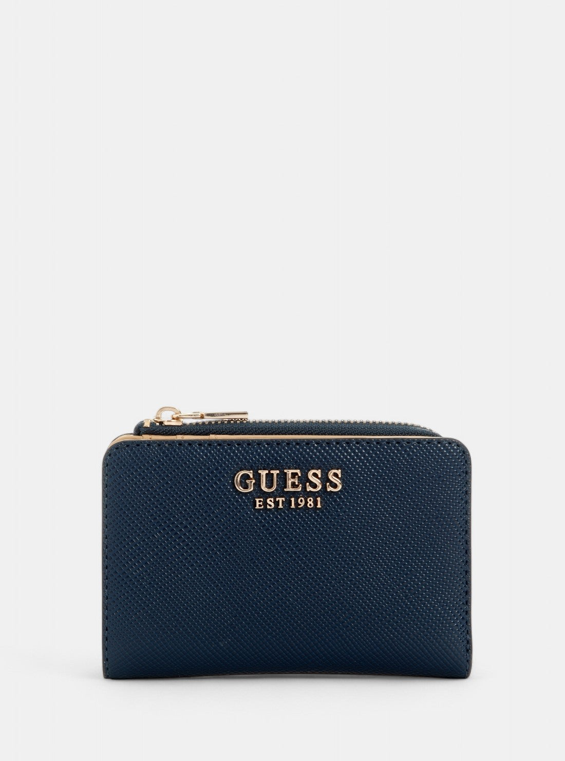 GUESS Womens Blue Bolena Zip Around Card Case Wallet ZG9207156 Front View