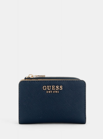 GUESS Womens Blue Bolena Zip Around Card Case Wallet ZG9207156 Front View