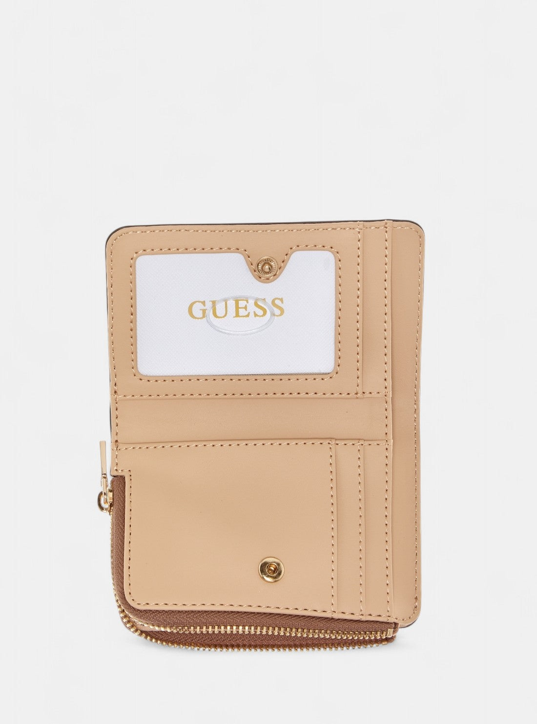 GUESS Womens Red Bolena Zip Around Card Case Wallet ZG9207156 Inside View