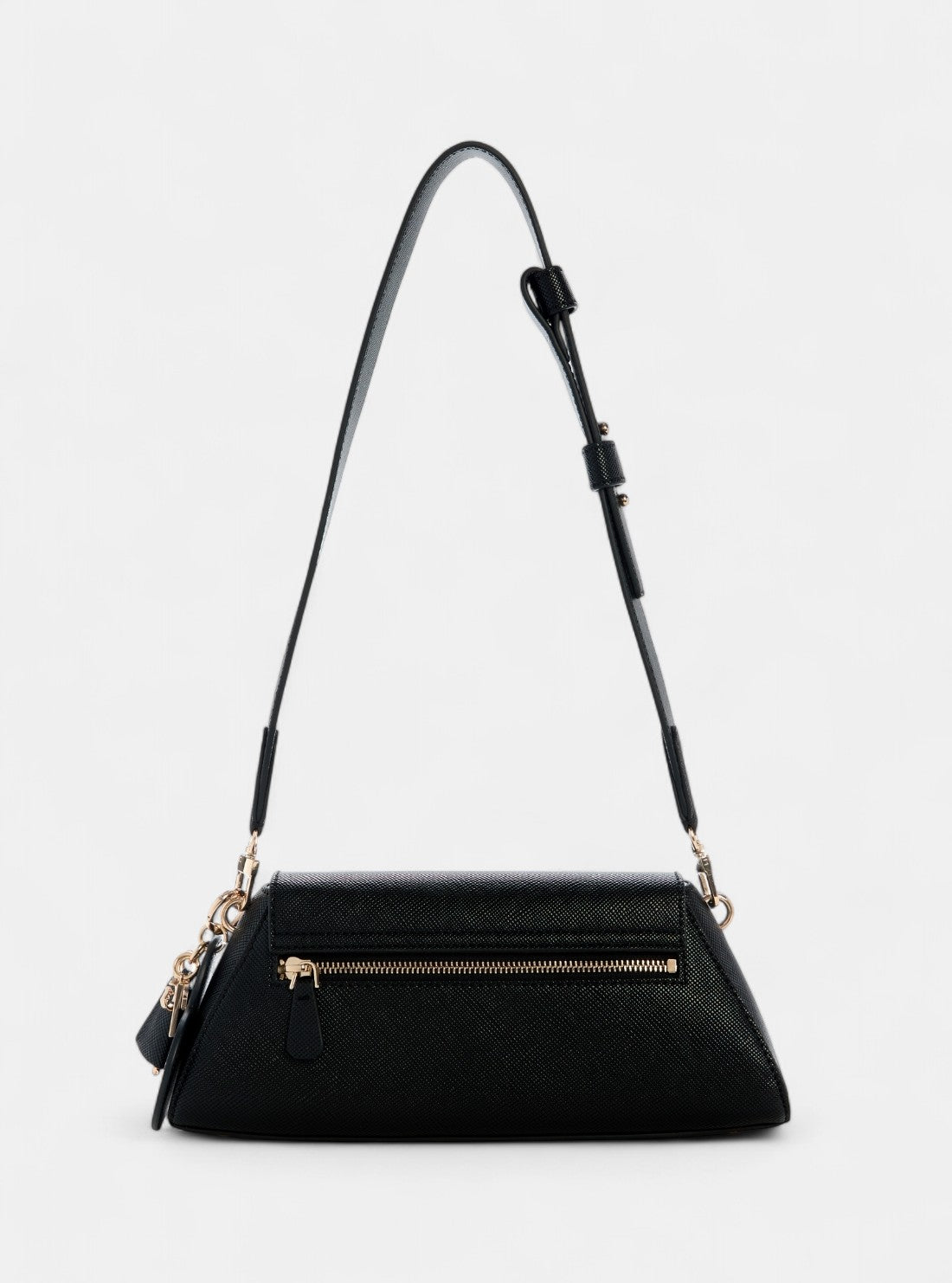 GUESS Womens Black Bolena Flap Shoulder Bag ZG920719 Back View