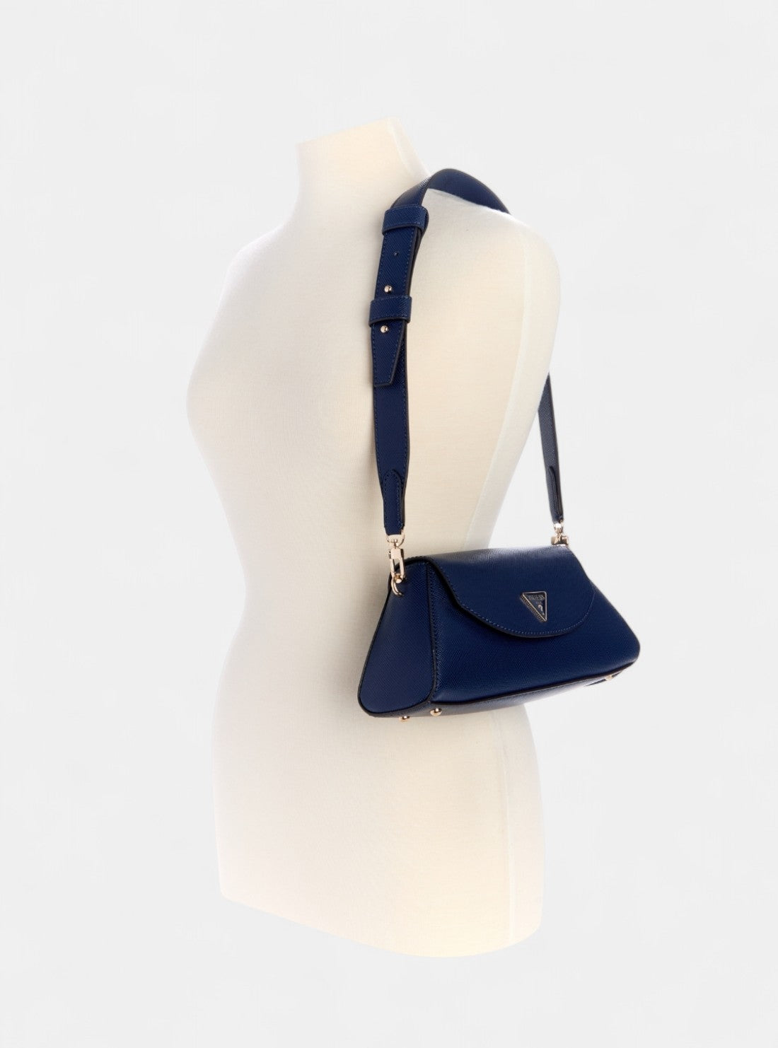 GUESS Womens Blue Bolena Flap Shoulder Bag ZG920719 Full View