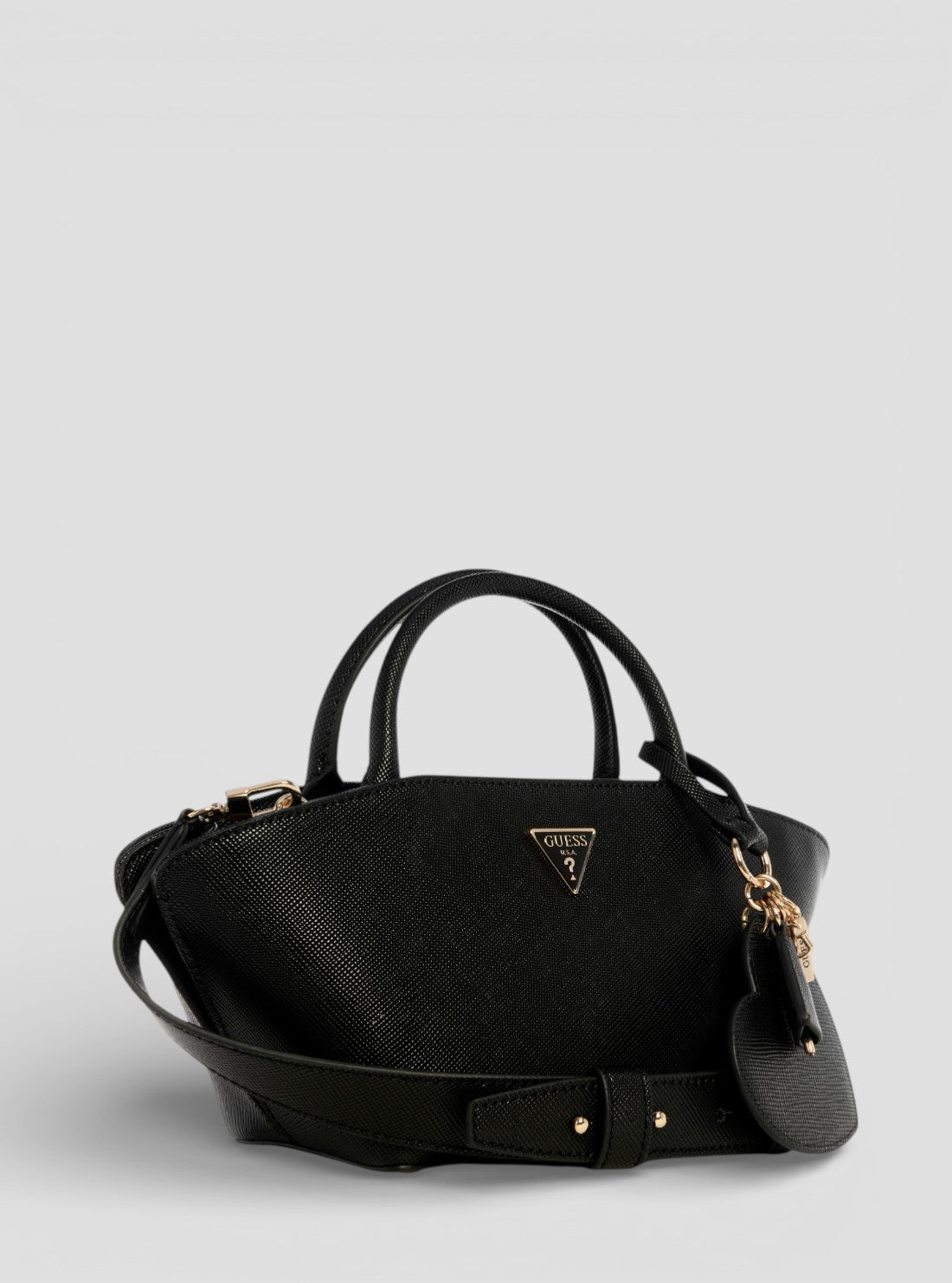 GUESS Womens Black Bolena Mini Satchel Bag ZG920776 Side View