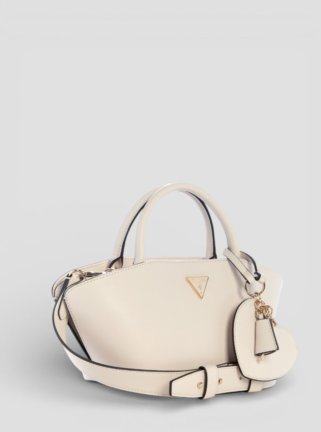 GUESS Womens Beige Bolena Mini Satchel Bag ZG920776 Side View