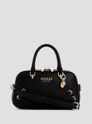 GUESS Womens Black Bramina Small Satchel Bag ZG963605 Front View