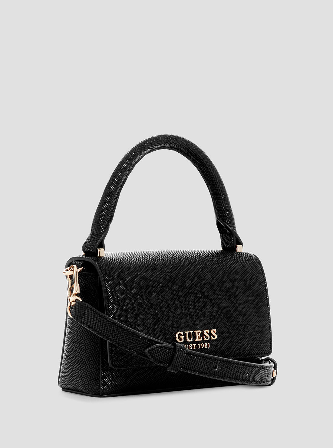 Guess Queensland Top Handle Flap Crossbody Bag in White Guess Queensland Top Handle Flap Crossbody Bag in White